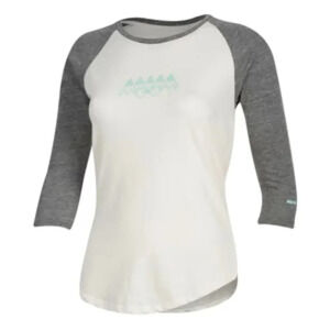 Pearl Izumi Women's Graphic Raglan Mountain Range Ivory Size L 3/4 sleeves NWOT